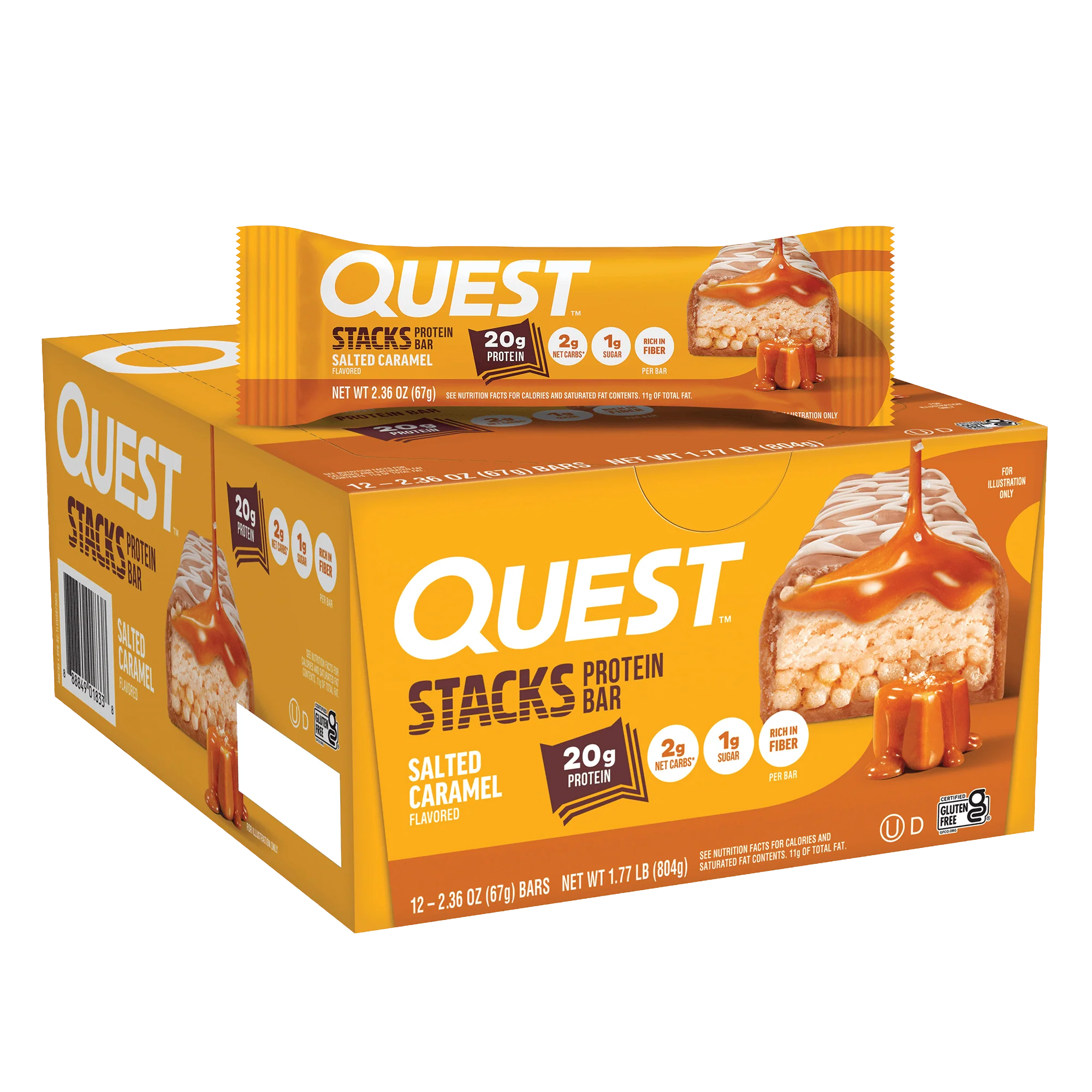 Salted Caramel Stacks Bars