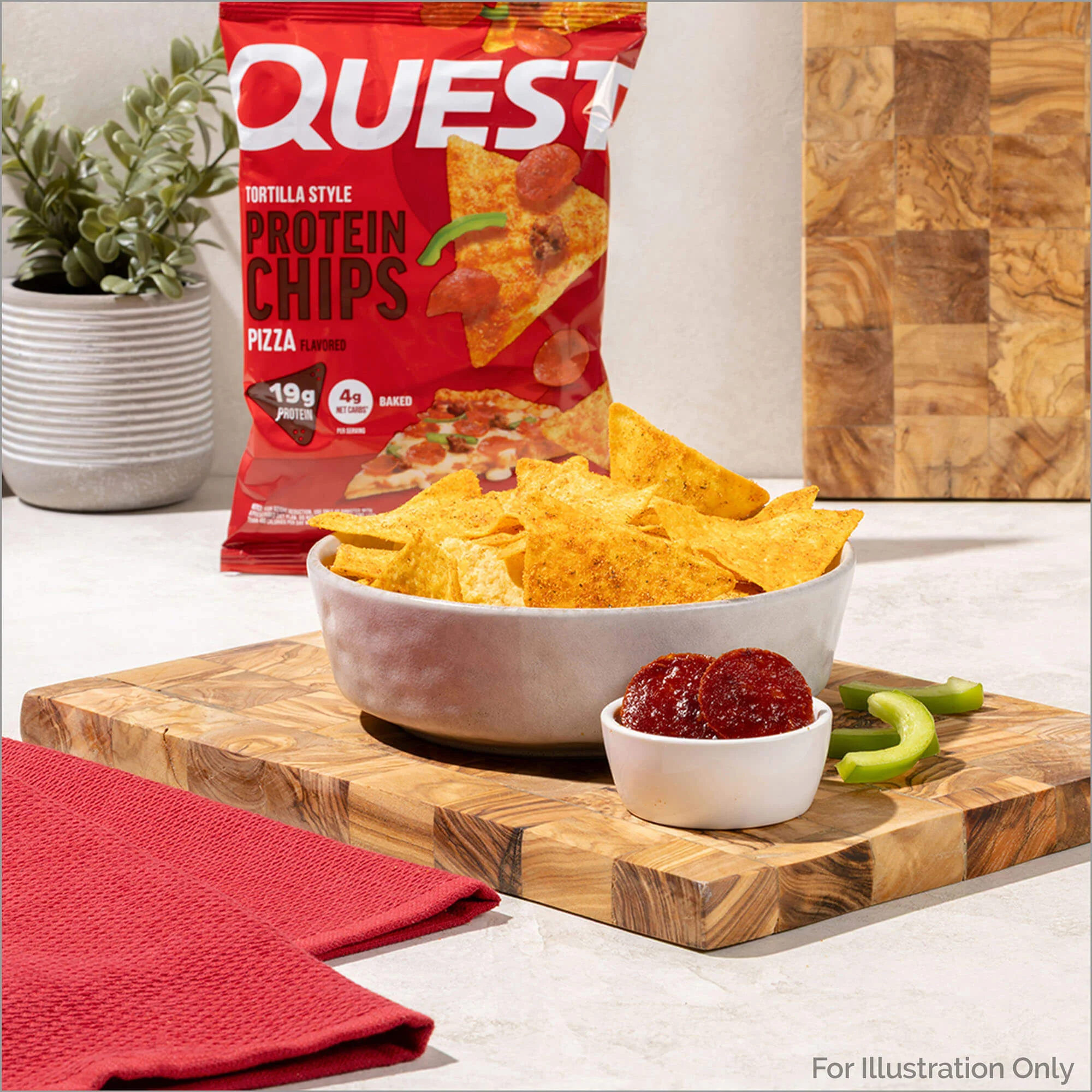 Pizza Tortilla Style Protein Chips - Image 4