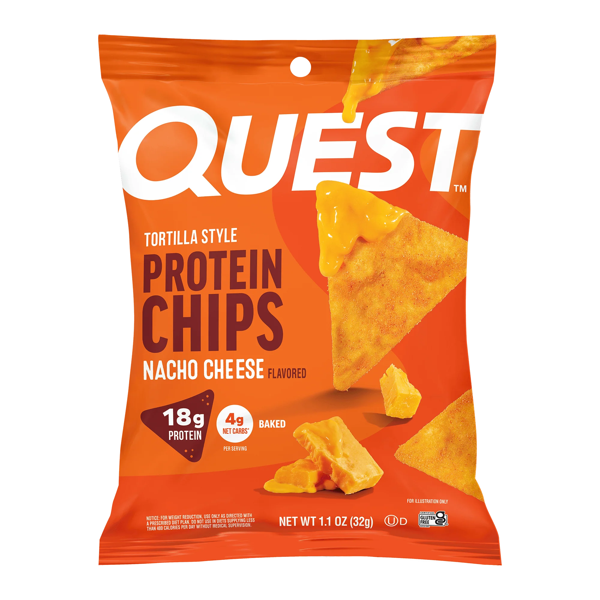 Alternative view of Nacho Cheese Tortilla Style Protein Chips