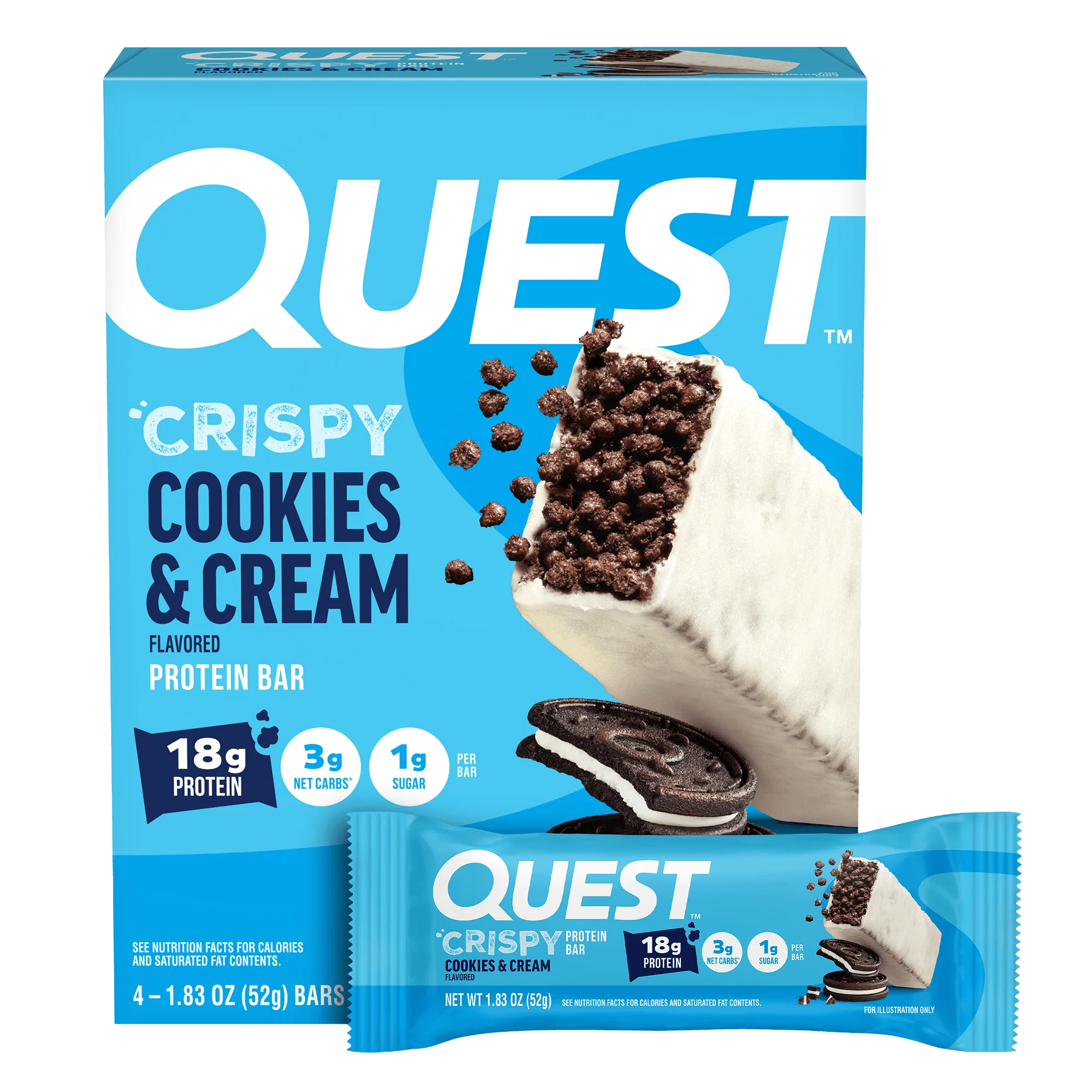 Alternative view of Cookies & Cream Crispy Hero Protein Bars