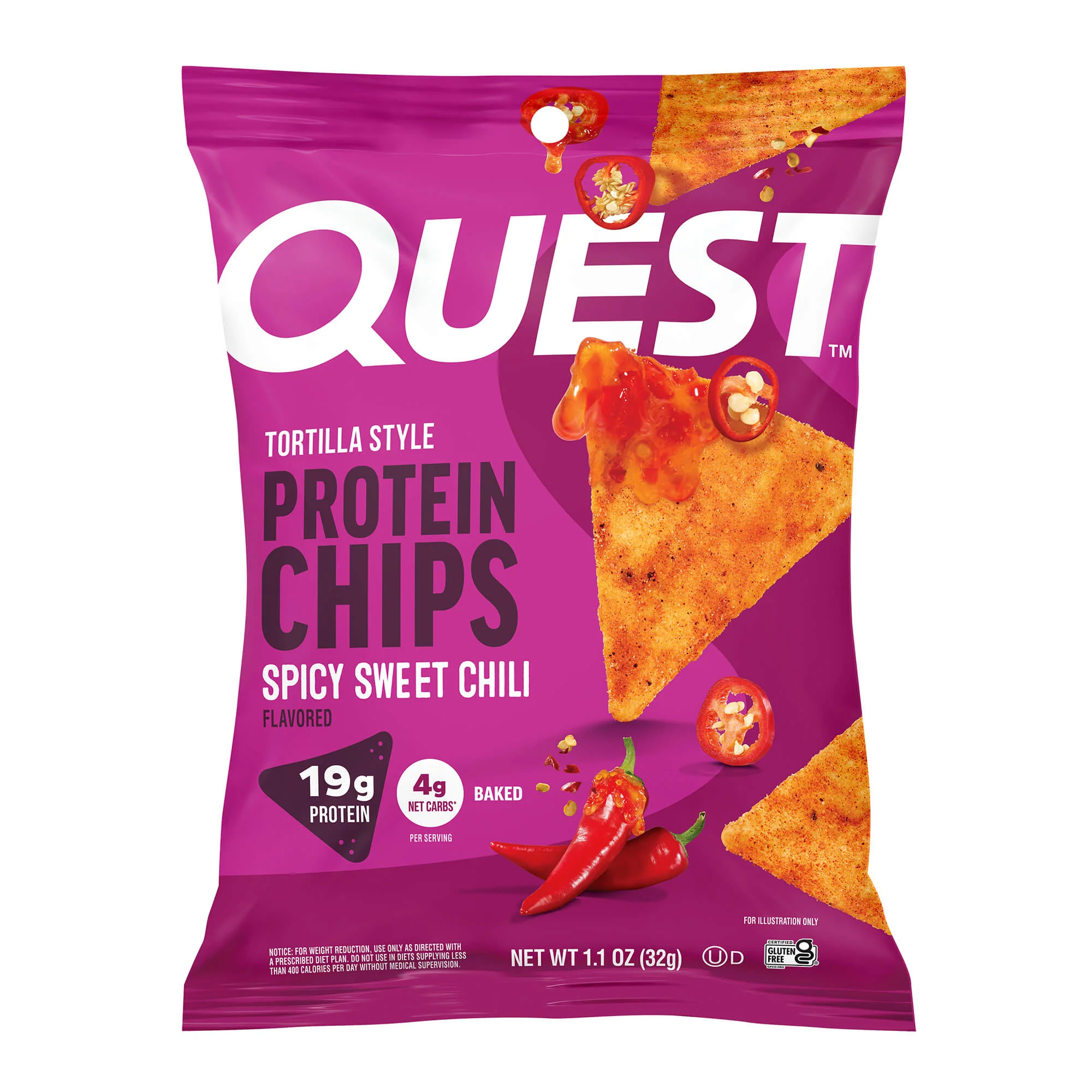 Alternative view of Spicy Sweet Chili Tortilla Style Protein Chips