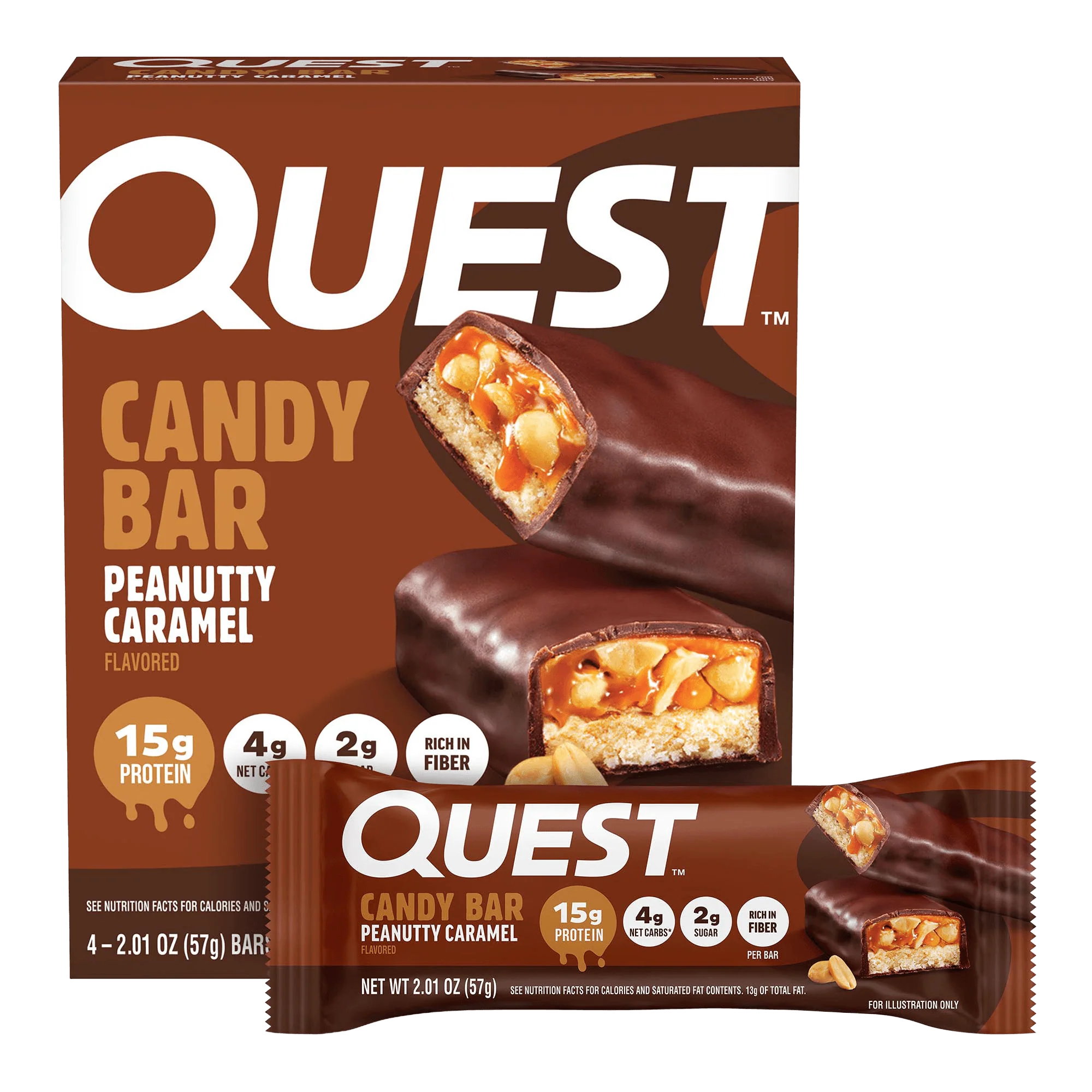 Alternative view of Peanutty Caramel Candy Bars