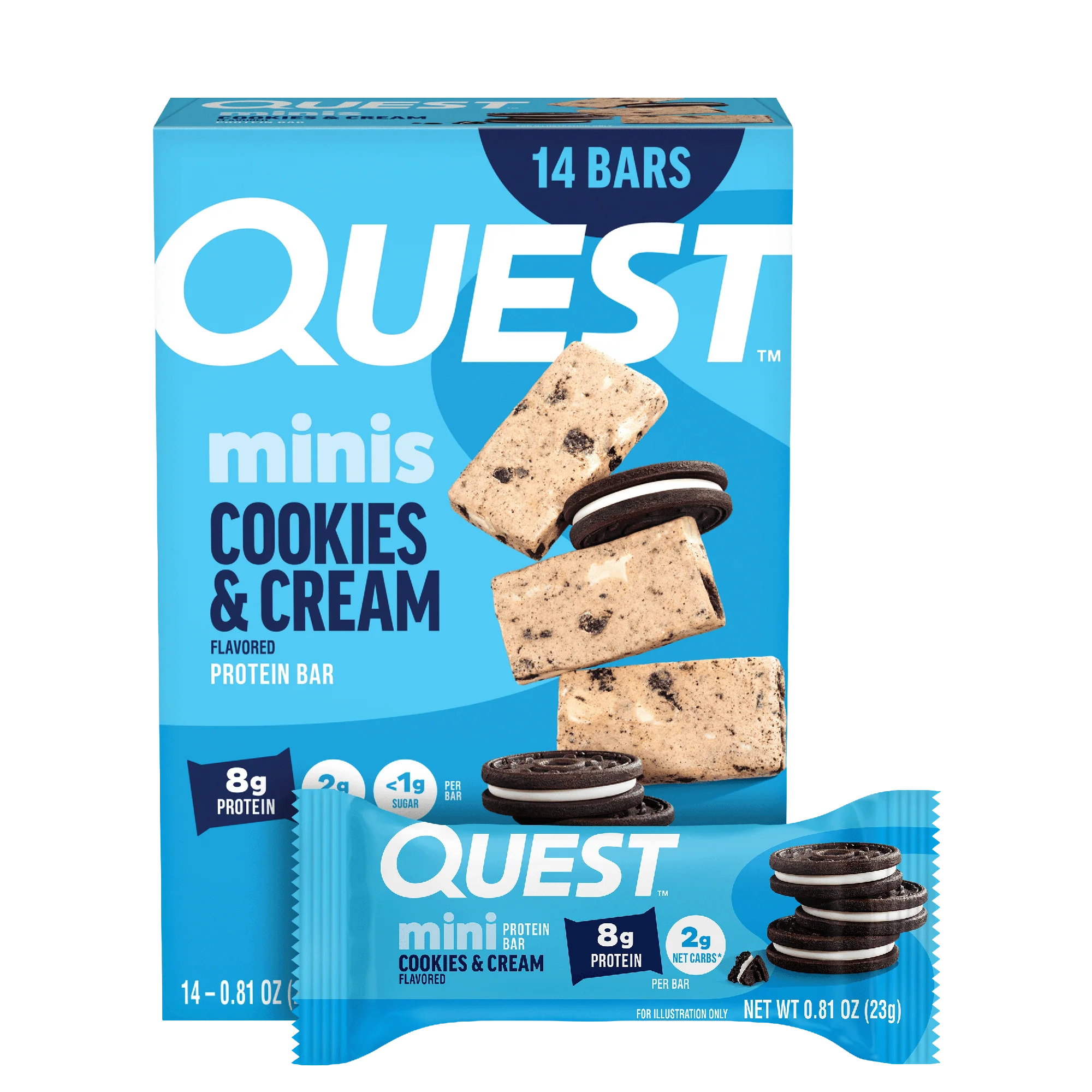 Mini Cookies & Cream Protein Bars