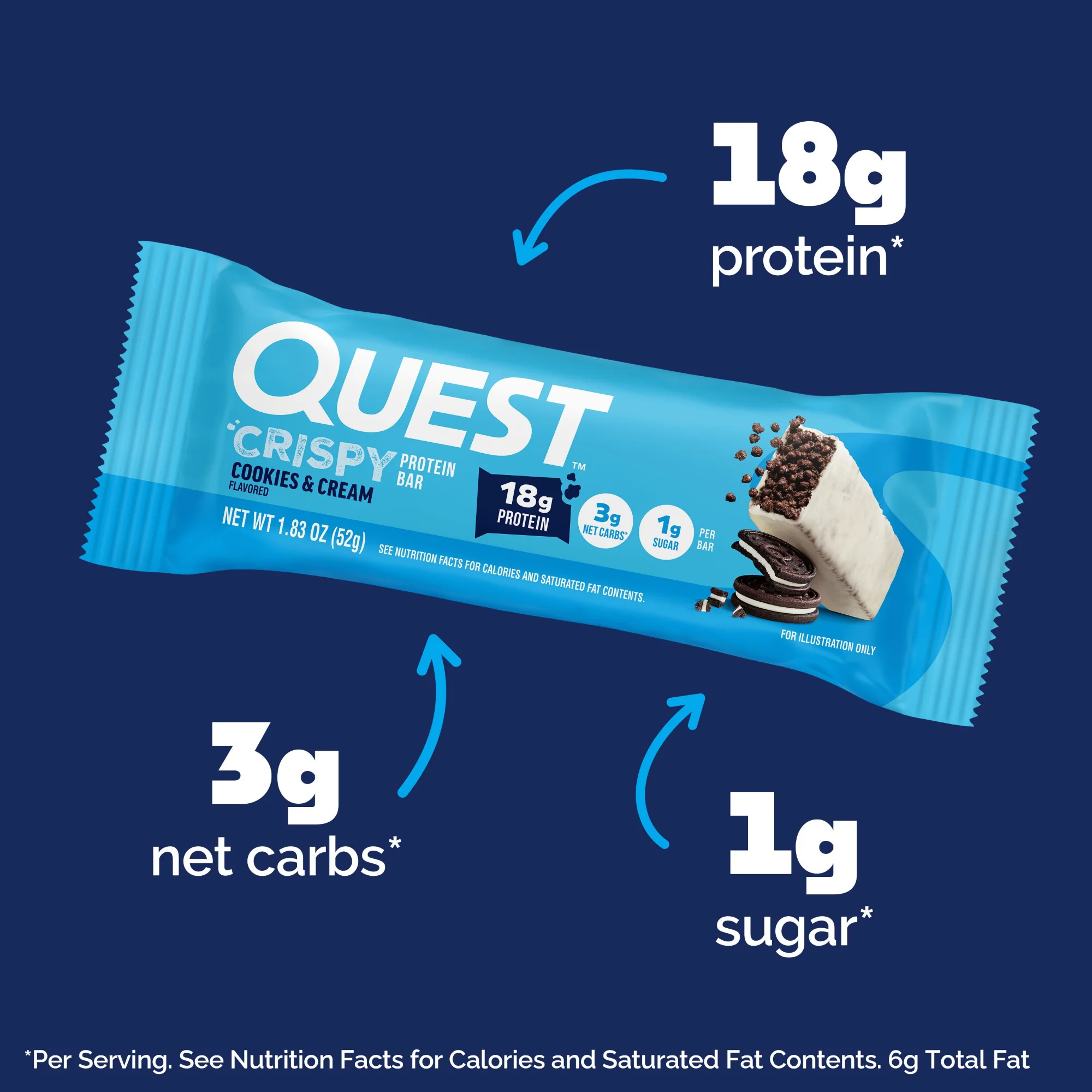 Cookies & Cream Crispy Hero Protein Bars - Image 4
