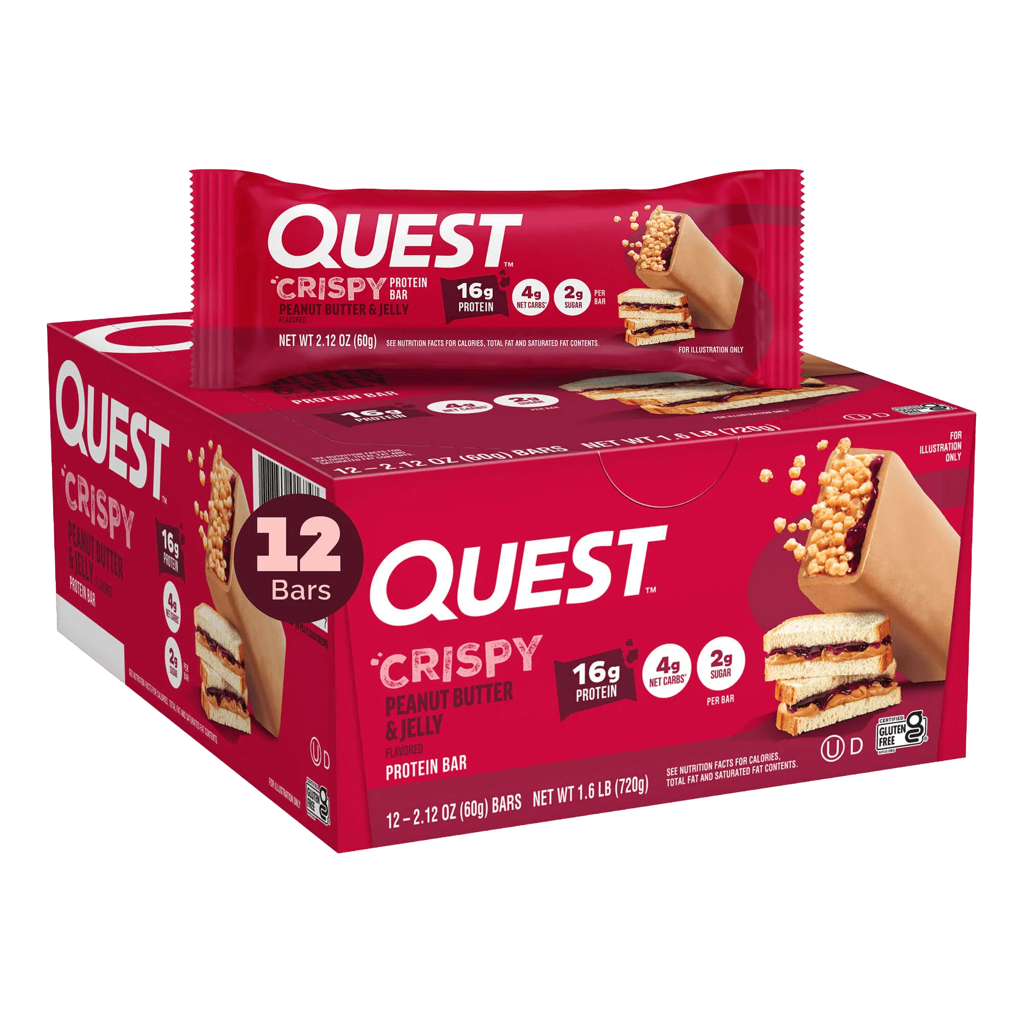Peanut Butter & Jelly Crispy Hero Protein Bars
