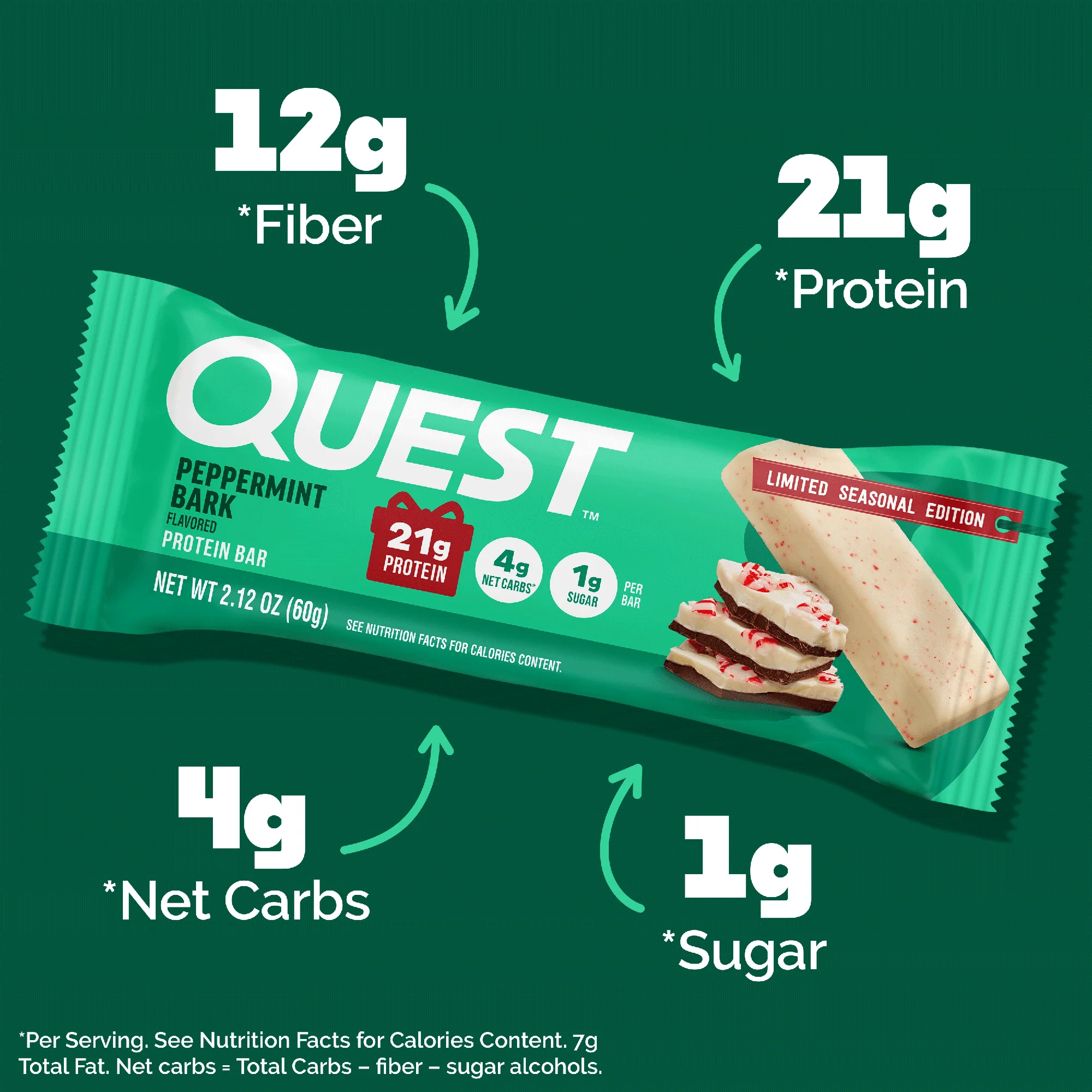 Quest Nutrition Peppermint Bark Protein Bar - Image 4