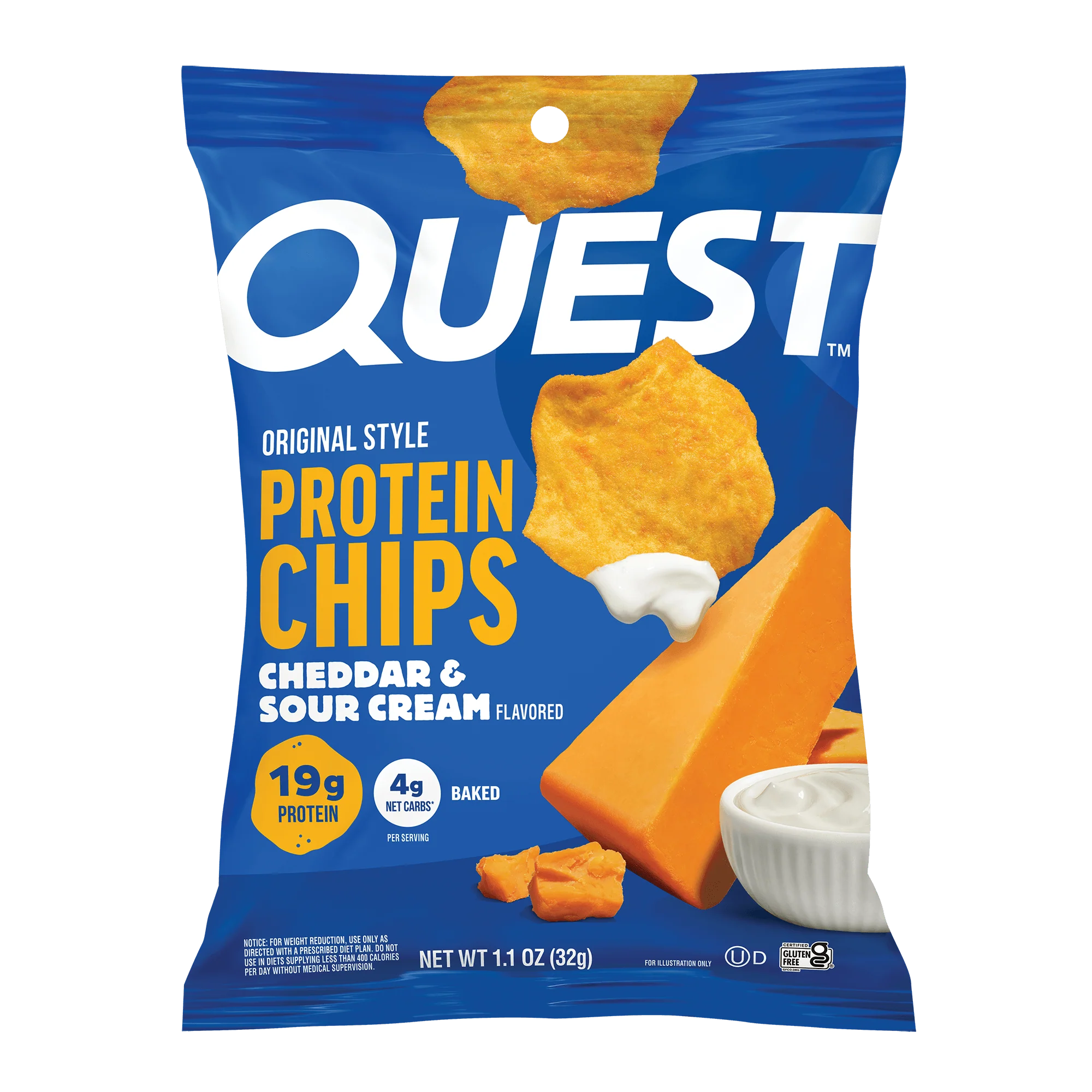 Alternative view of Cheddar & Sour Cream Original Style Protein Chips