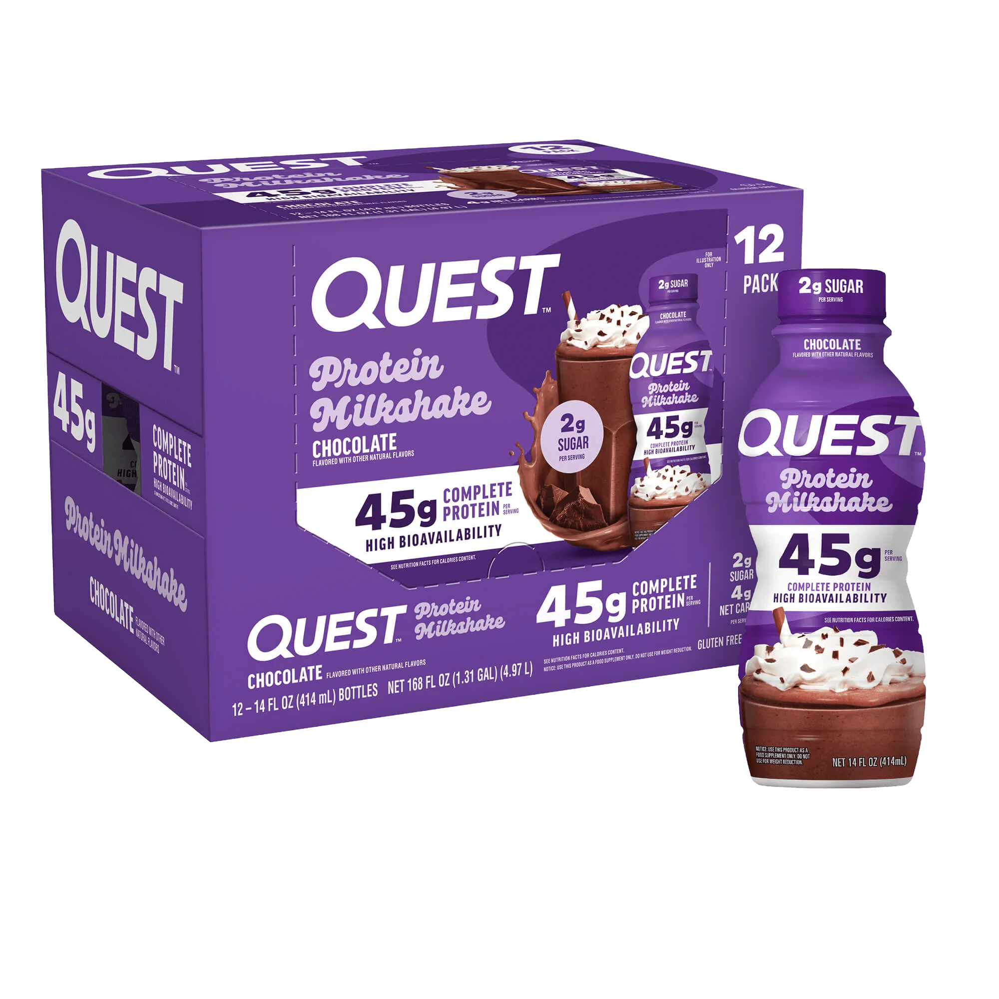 Alternative view of Chocolate 45g Protein Milkshake