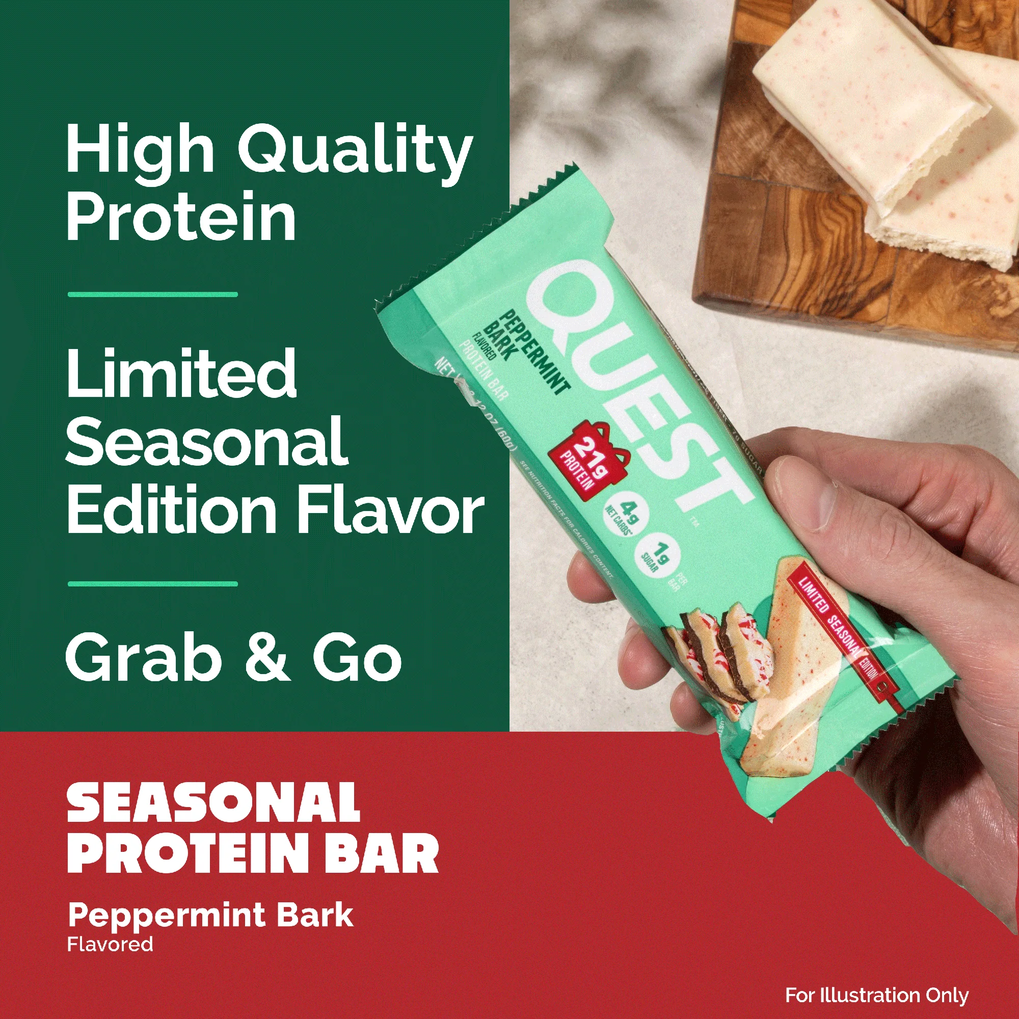 Quest Nutrition Peppermint Bark Protein Bar - Image 3