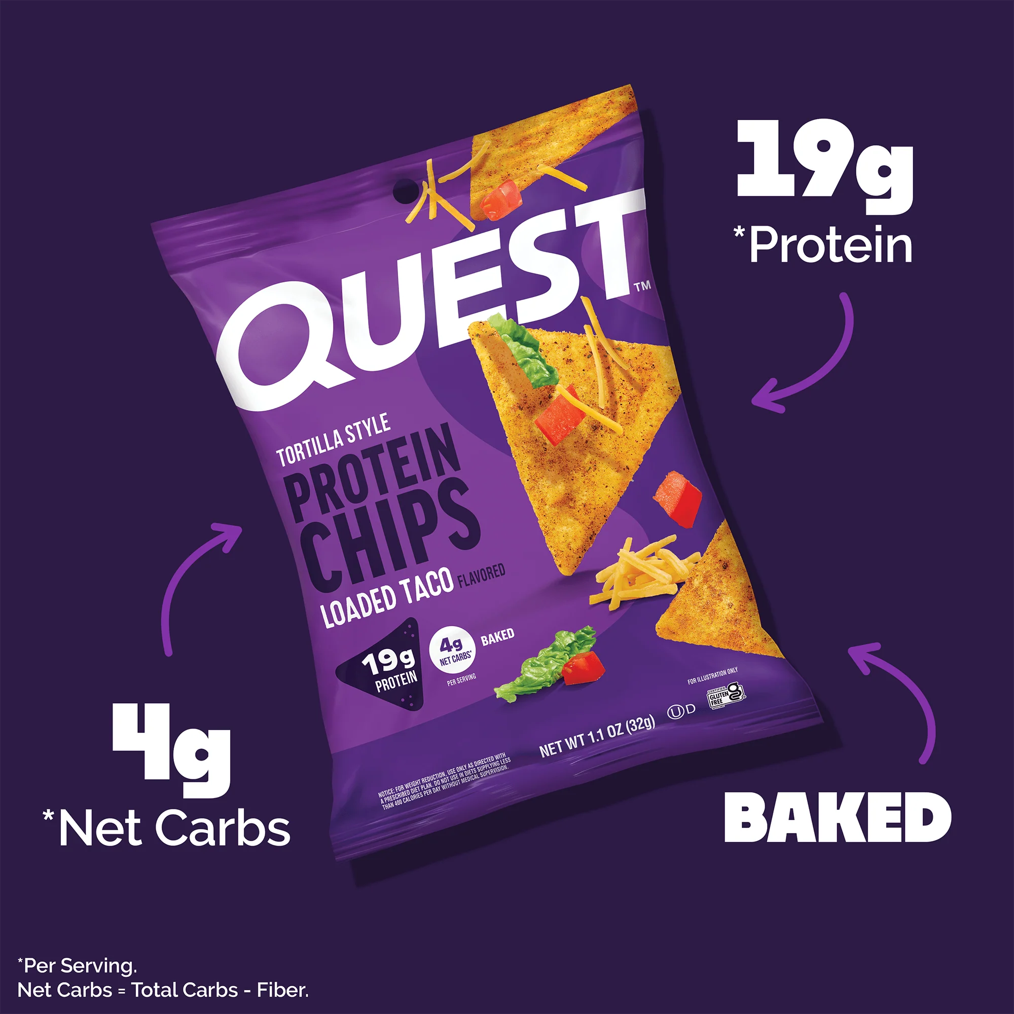 Loaded Taco Tortilla Style Protein Chips - Image 3