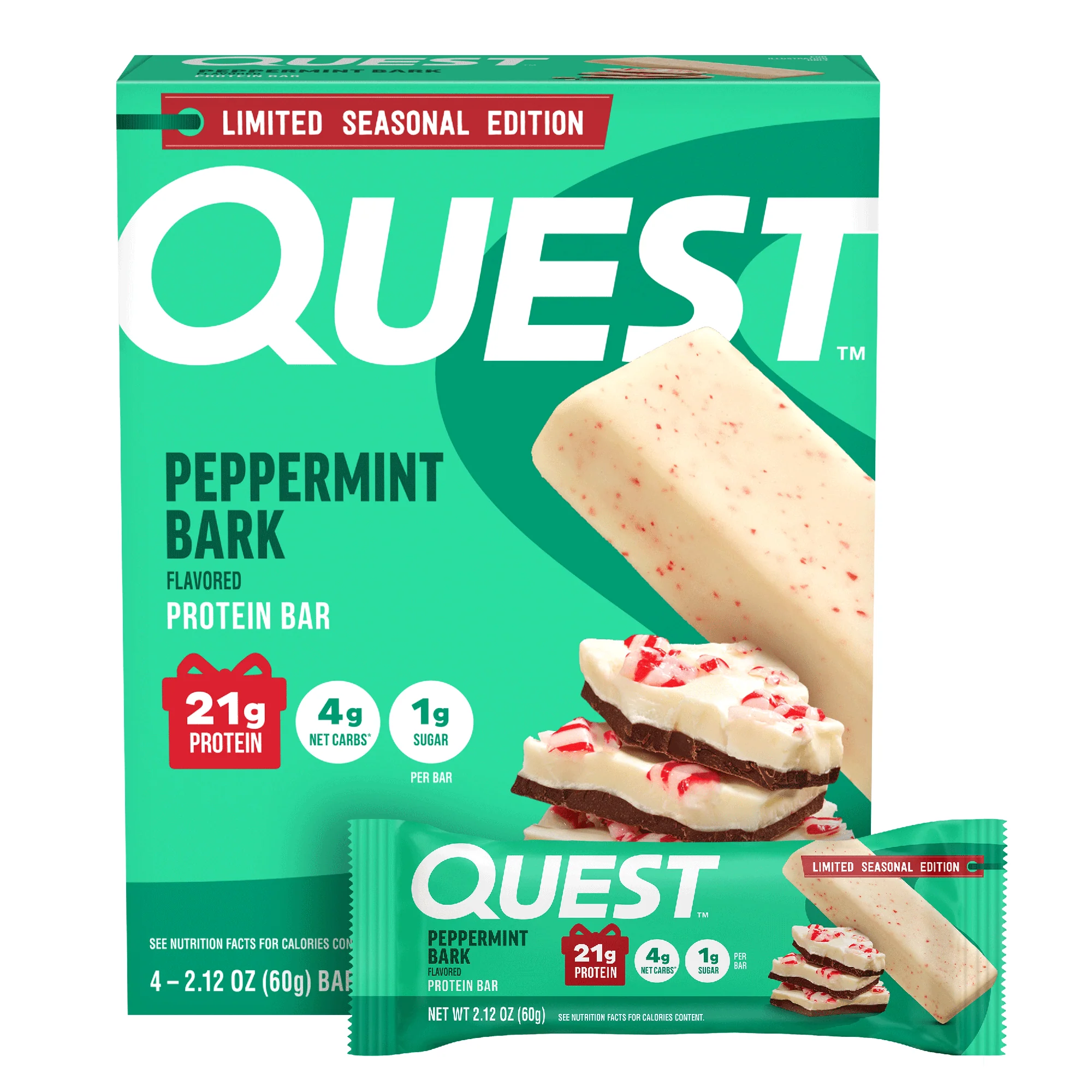 Alternative view of Quest Nutrition Peppermint Bark Protein Bar