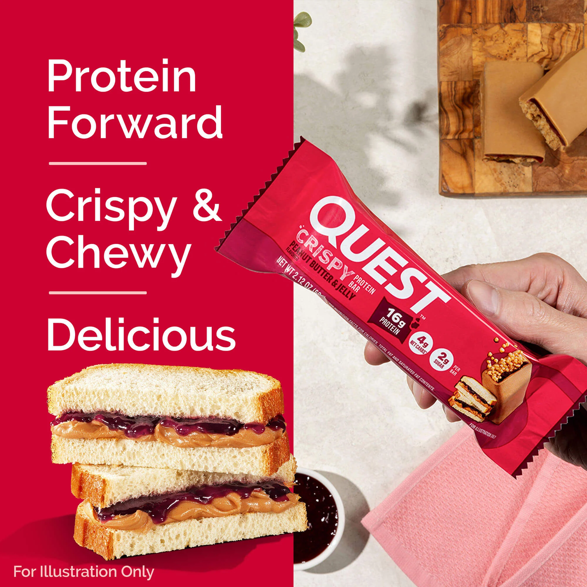 Peanut Butter & Jelly Crispy Hero Protein Bars - Image 4