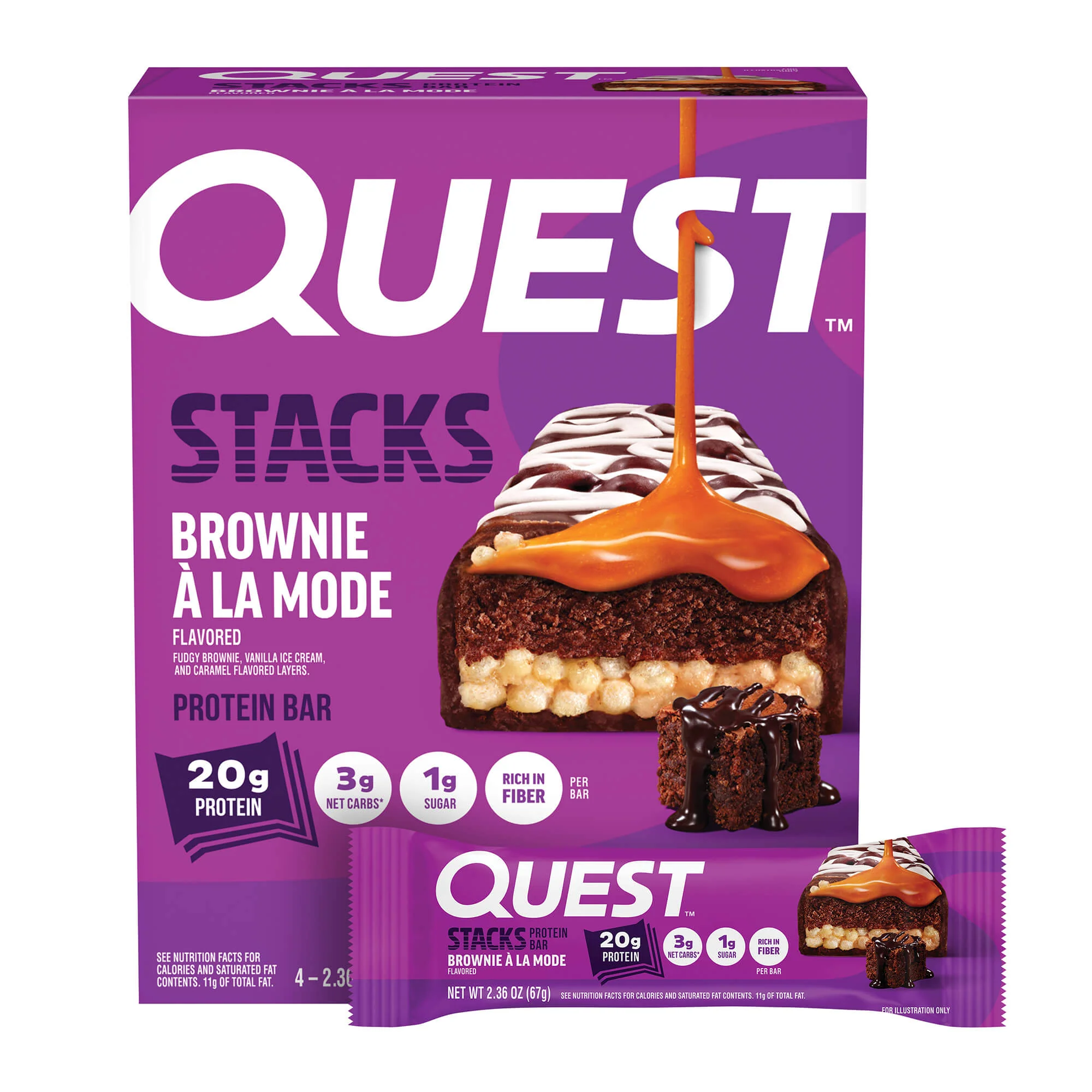 Alternative view of Brownie a la Mode Stacks Bars
