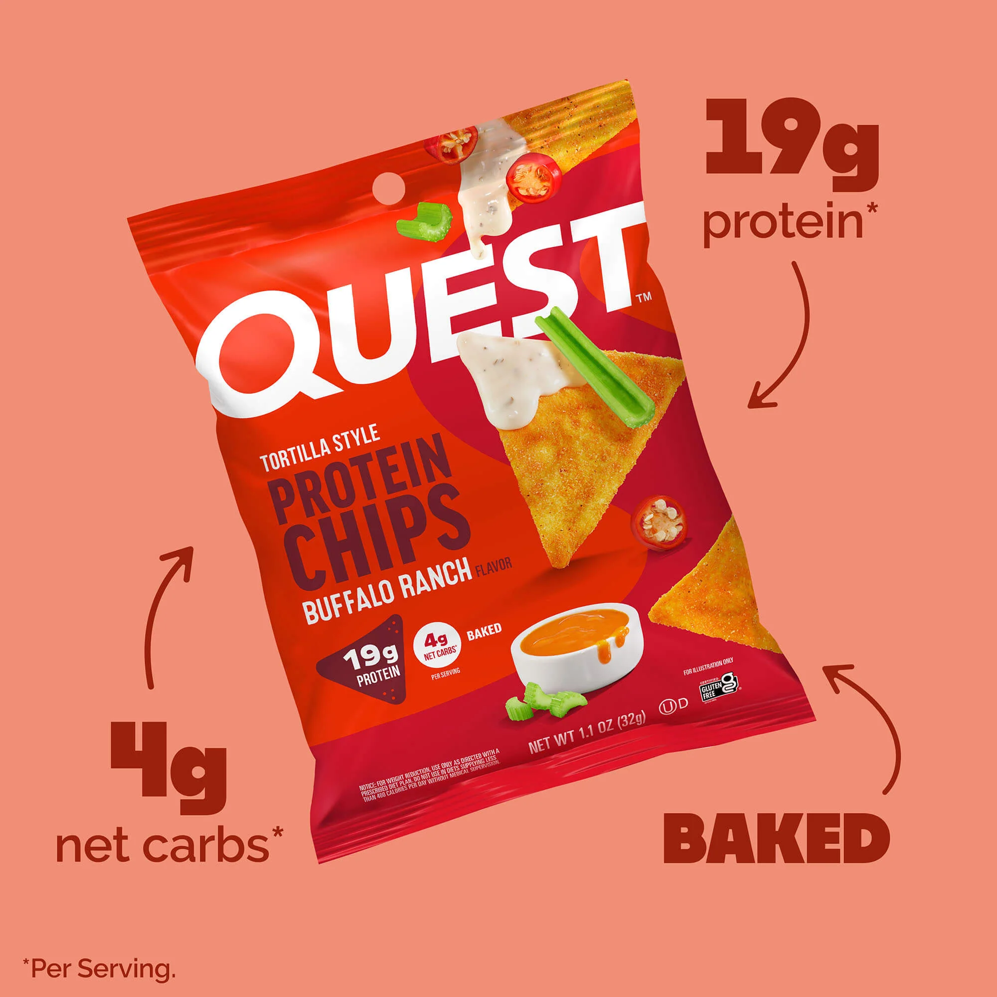 Alternative view of Buffalo Ranch Protein Chips
