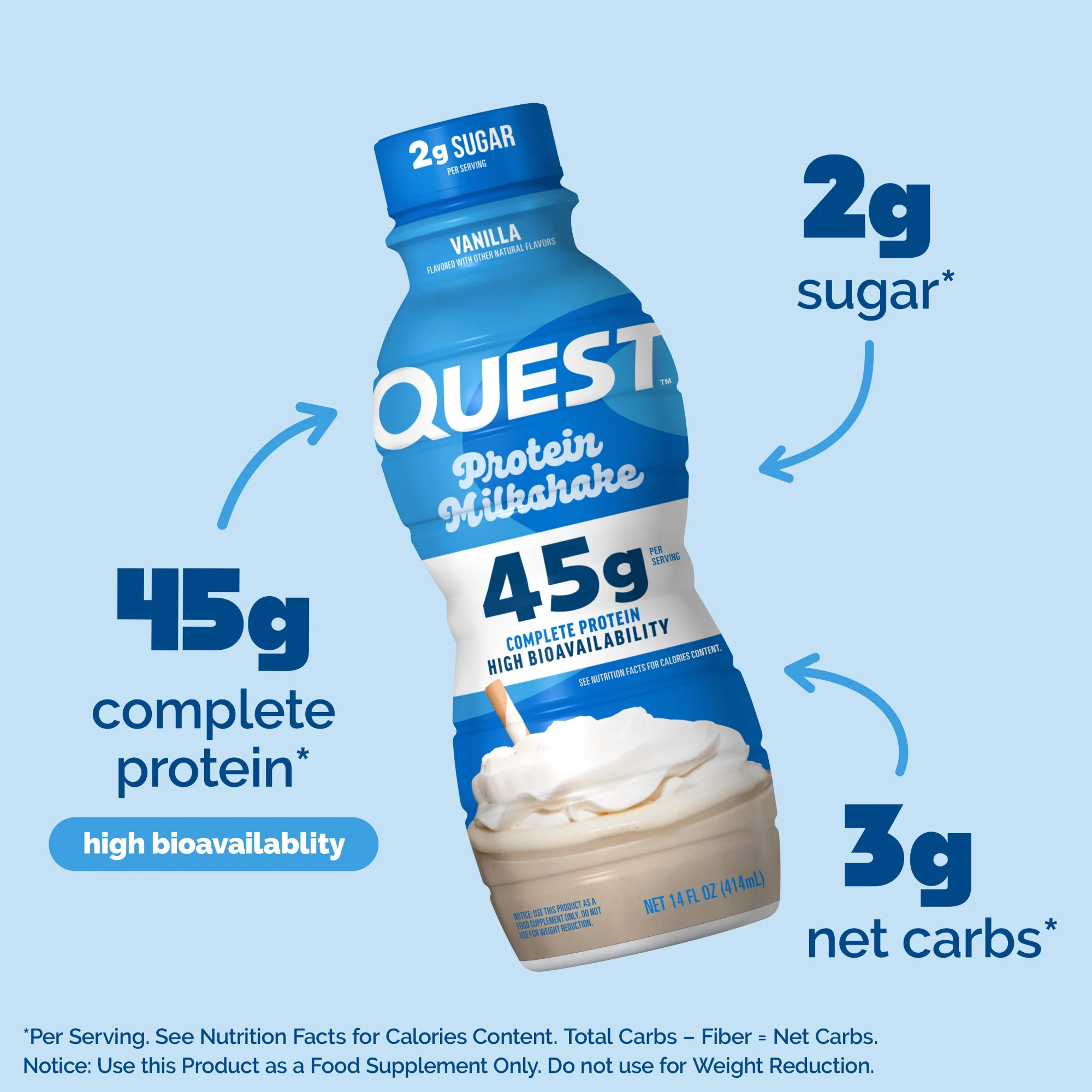 Vanilla 45g Protein Milkshake - Image 3