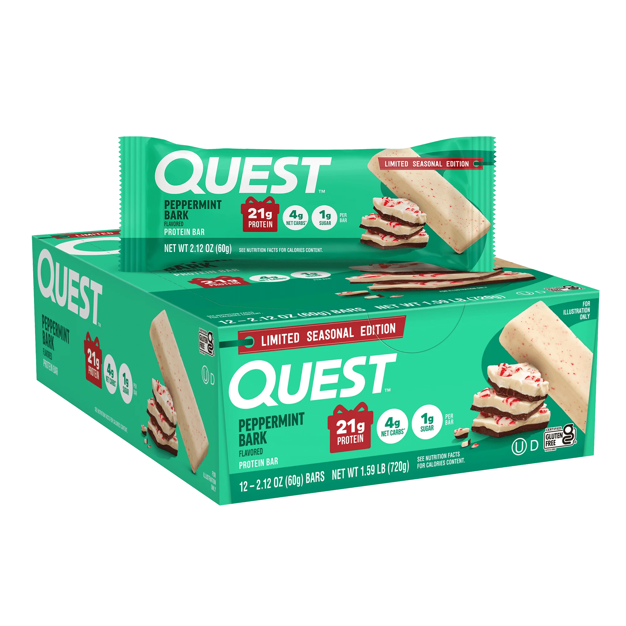 Quest Nutrition Peppermint Bark Protein Bar