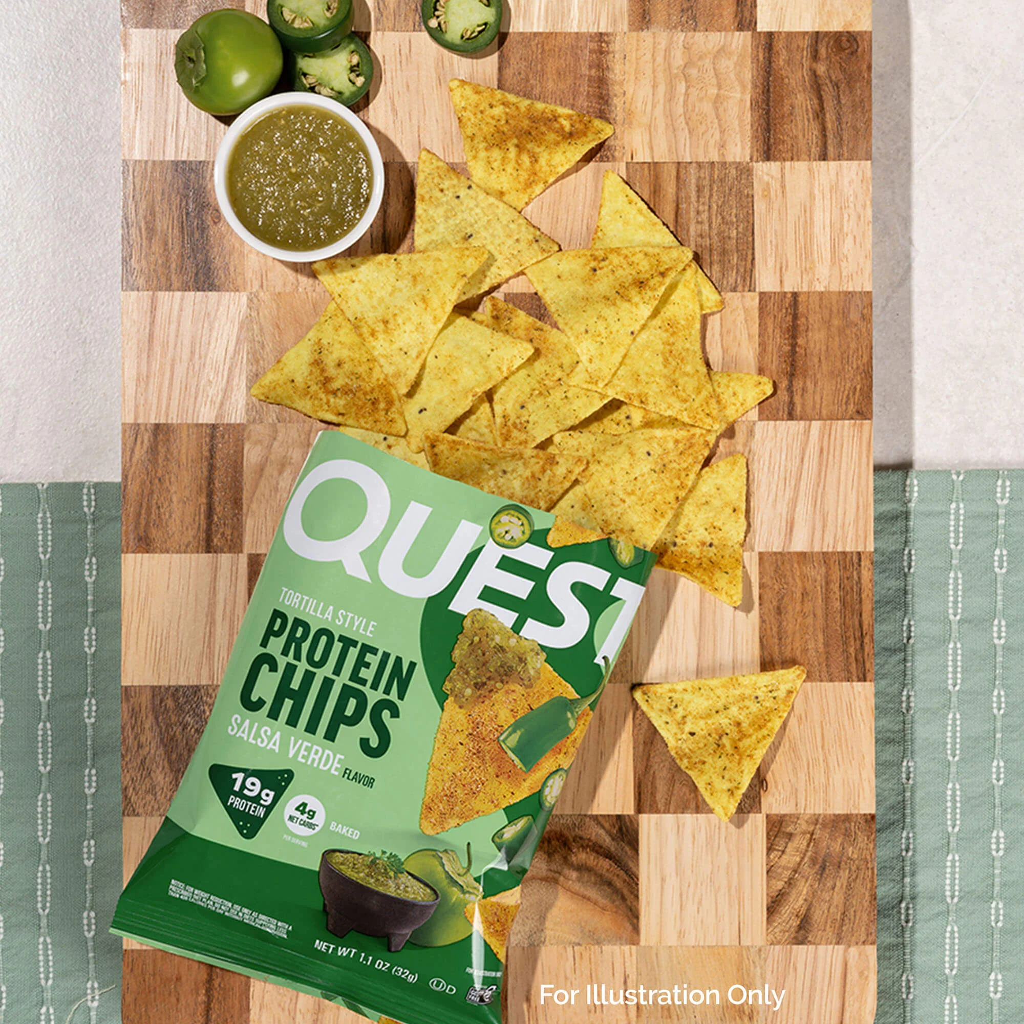 Salsa Verde Tortilla Style Protein Chips - Image 5