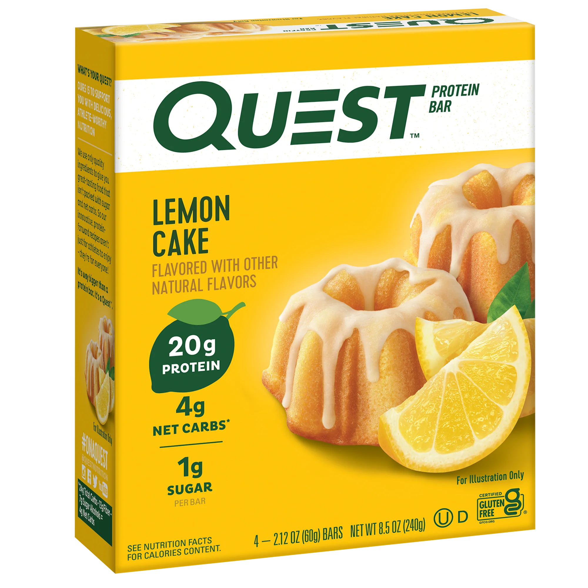 Alternative view of Lemon Cake Protein Bars