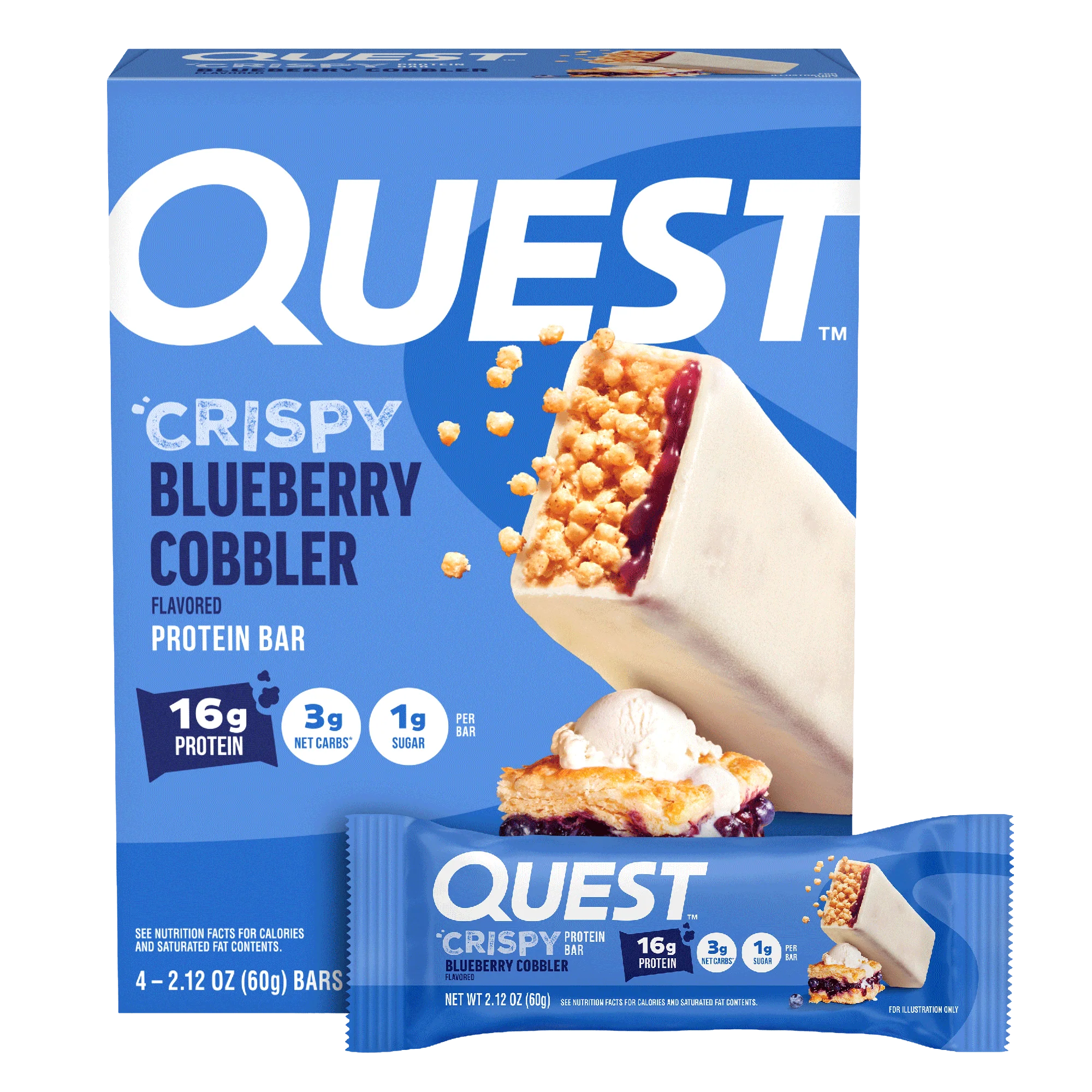 Alternative view of Blueberry Cobbler Crispy Hero Protein Bars