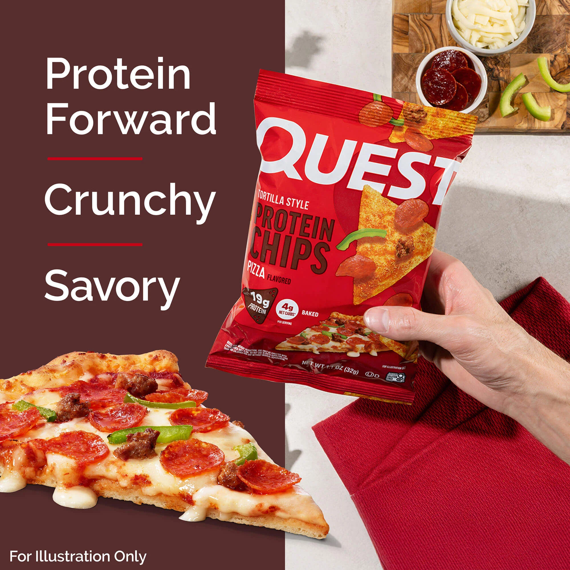Pizza Tortilla Style Protein Chips - Image 3